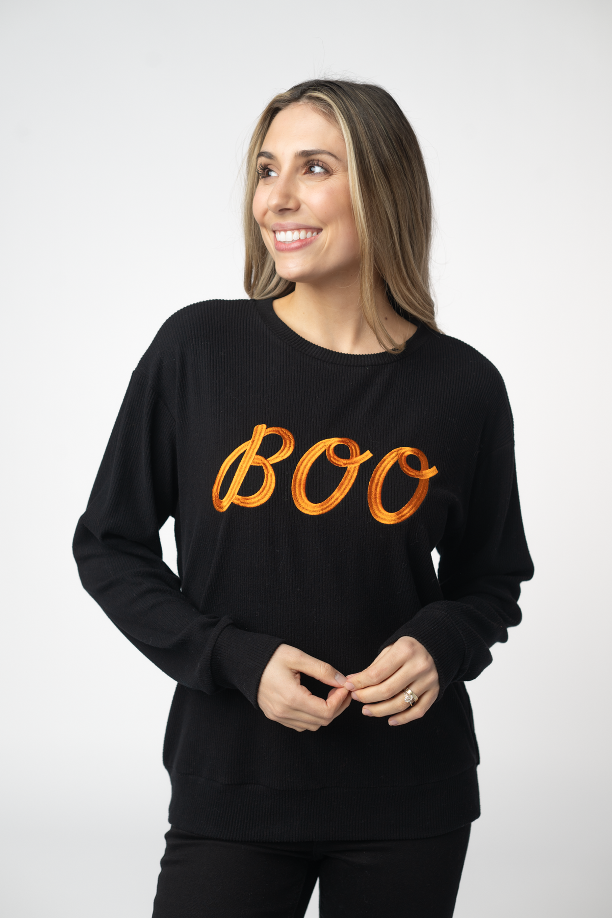 Corrine Embroidered Pullover Top - BOO-Pullover-Villari Chic, women's online fashion boutique in Severna, Maryland