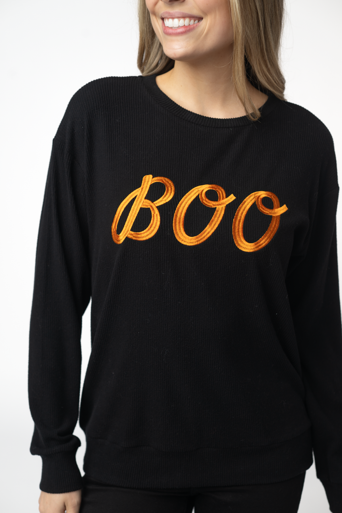 Corrine Embroidered Pullover Top - BOO-Pullover-Villari Chic, women's online fashion boutique in Severna, Maryland