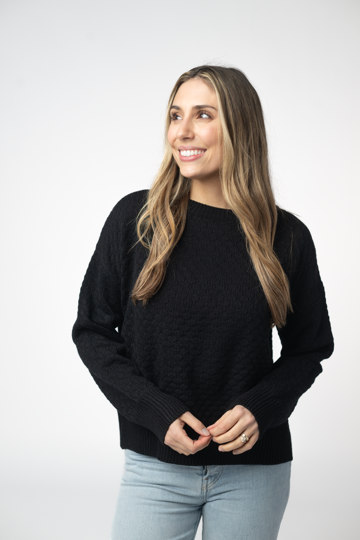 Gianna Pullover Sweater - Black-sweater-Villari Chic, women's online fashion boutique in Severna, Maryland