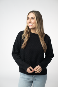 Gianna Pullover Sweater - Black-sweater-Villari Chic, women's online fashion boutique in Severna, Maryland