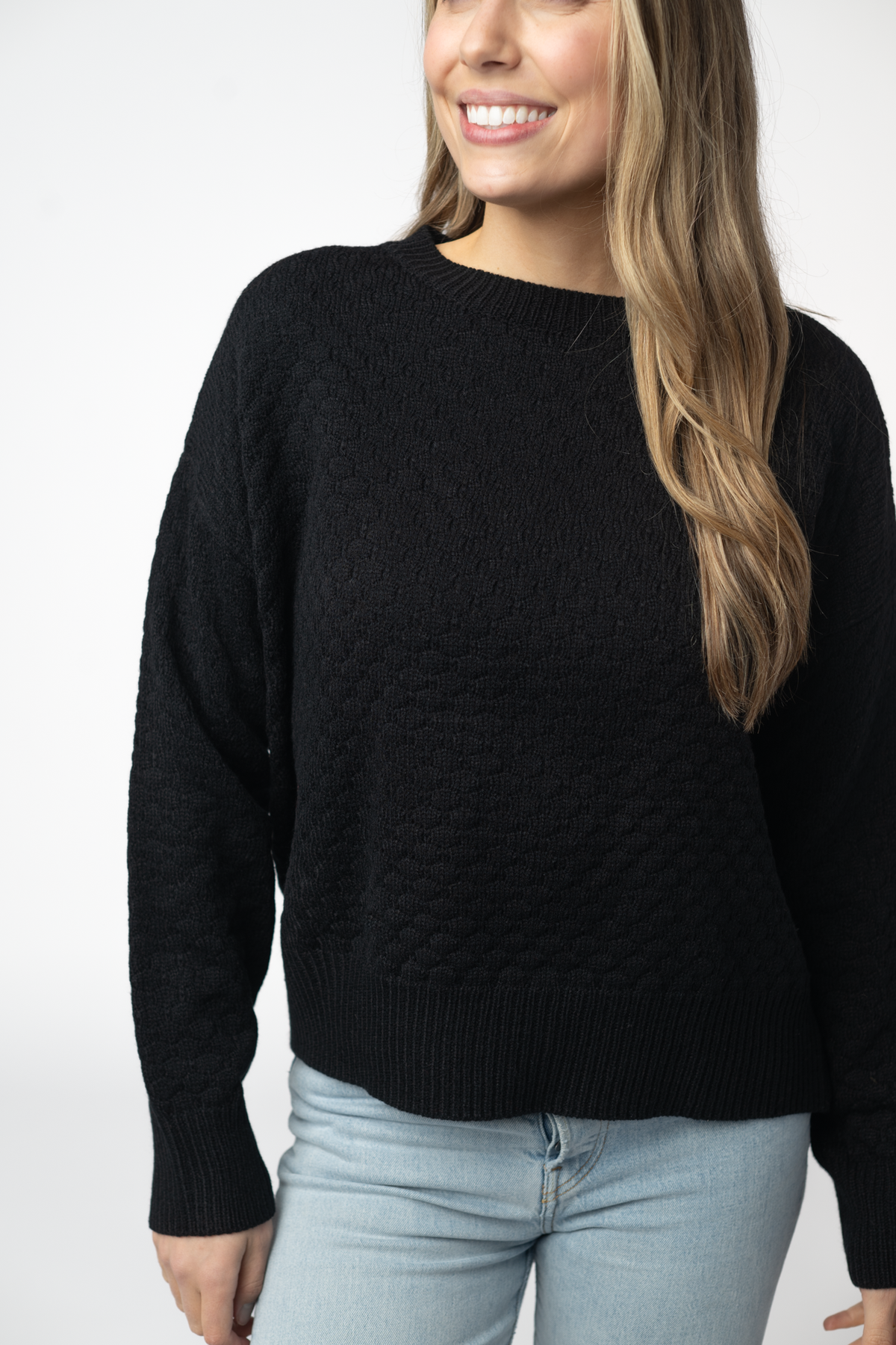 Gianna Pullover Sweater - Black-sweater-Villari Chic, women's online fashion boutique in Severna, Maryland