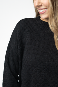 Gianna Pullover Sweater - Black-sweater-Villari Chic, women's online fashion boutique in Severna, Maryland