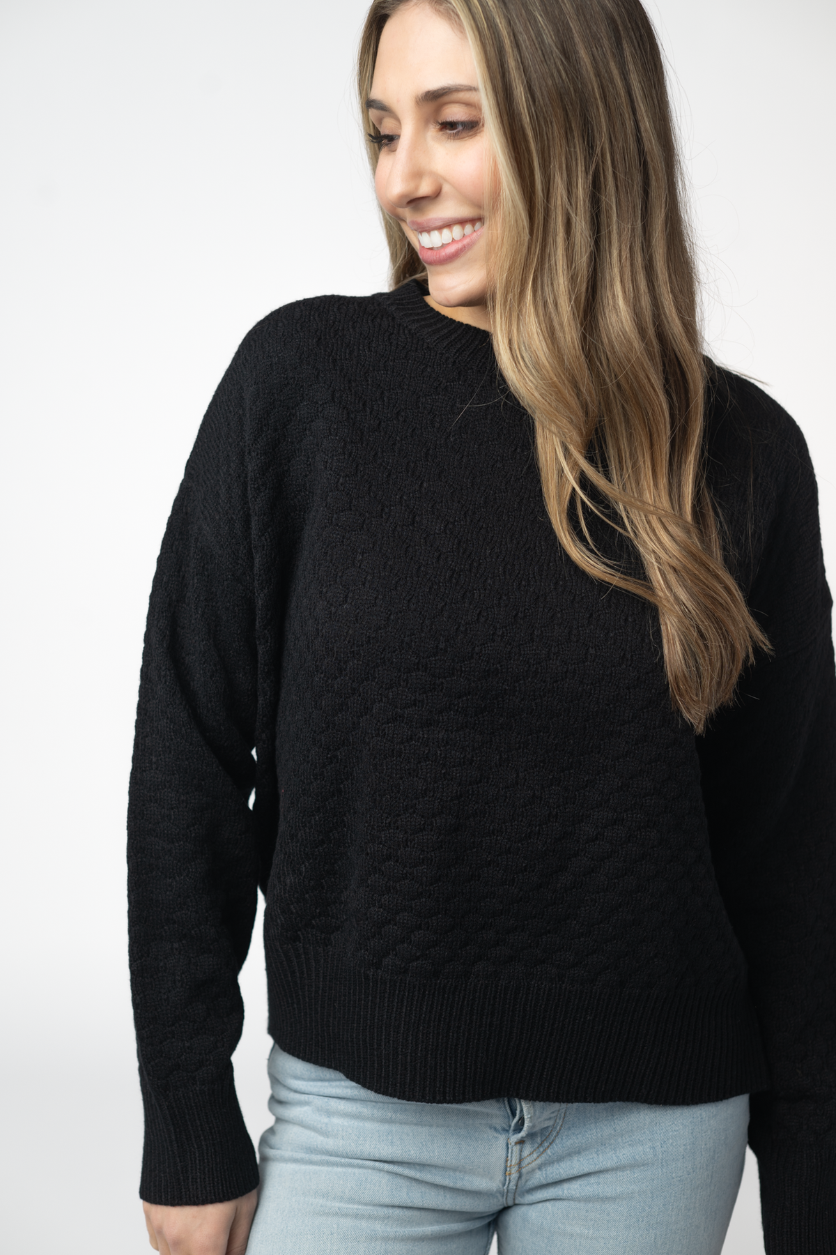 Gianna Pullover Sweater - Black-sweater-Villari Chic, women's online fashion boutique in Severna, Maryland