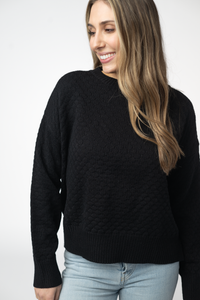 Gianna Pullover Sweater - Black-sweater-Villari Chic, women's online fashion boutique in Severna, Maryland