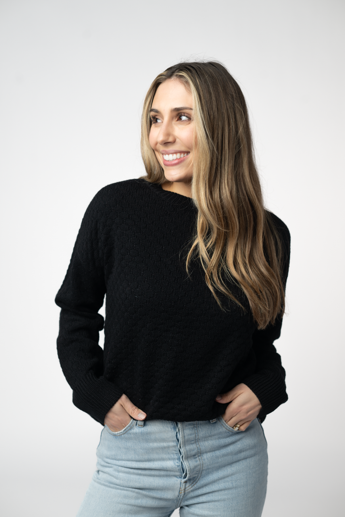 Gianna Pullover Sweater - Black-sweater-Villari Chic, women's online fashion boutique in Severna, Maryland