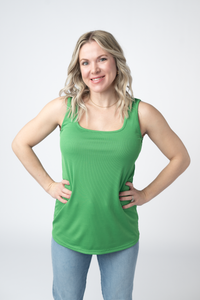 Rachel Ribbed Tank - Kelly Green-tank-Villari Chic, women's online fashion boutique in Severna, Maryland