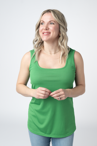 Rachel Ribbed Tank - Kelly Green-tank-Villari Chic, women's online fashion boutique in Severna, Maryland