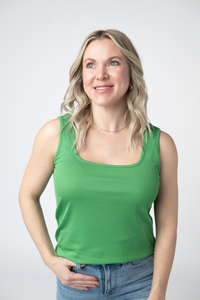 Rachel Ribbed Tank - Kelly Green-tank-Villari Chic, women's online fashion boutique in Severna, Maryland