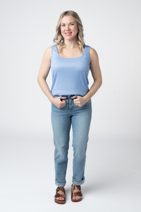 Rachel Ribbed Tank - Sky Blue-tank-Villari Chic, women's online fashion boutique in Severna, Maryland