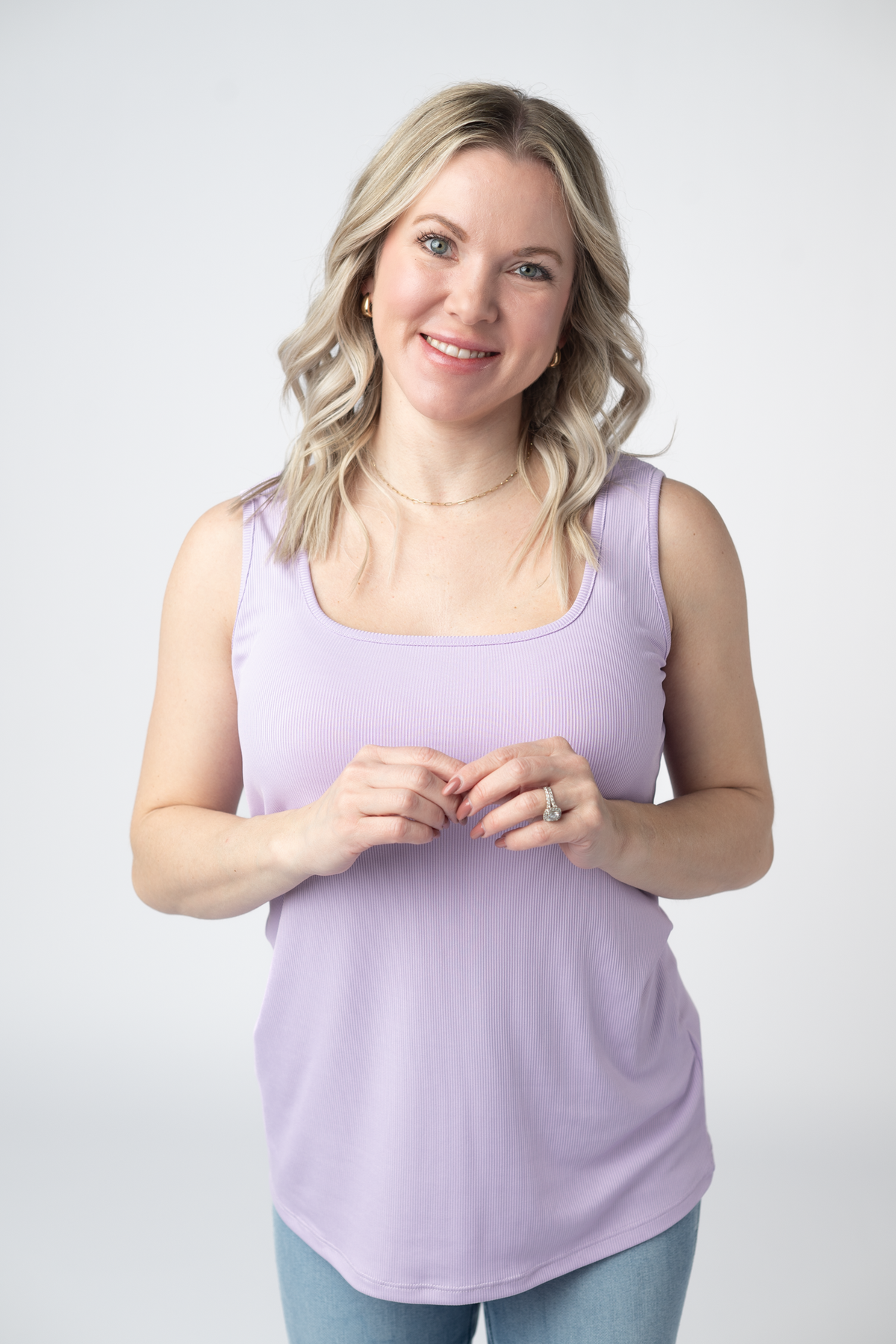 Rachel Ribbed Tank - Lavender-tank-Villari Chic, women's online fashion boutique in Severna, Maryland