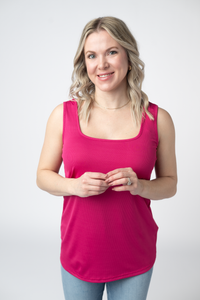 Rachel Ribbed Tank - Hot Pink-tank-Villari Chic, women's online fashion boutique in Severna, Maryland