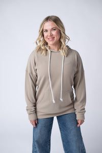 Kacey Ribbed Hoodie - Mocha-clothing-Villari Chic, women's online fashion boutique in Severna, Maryland