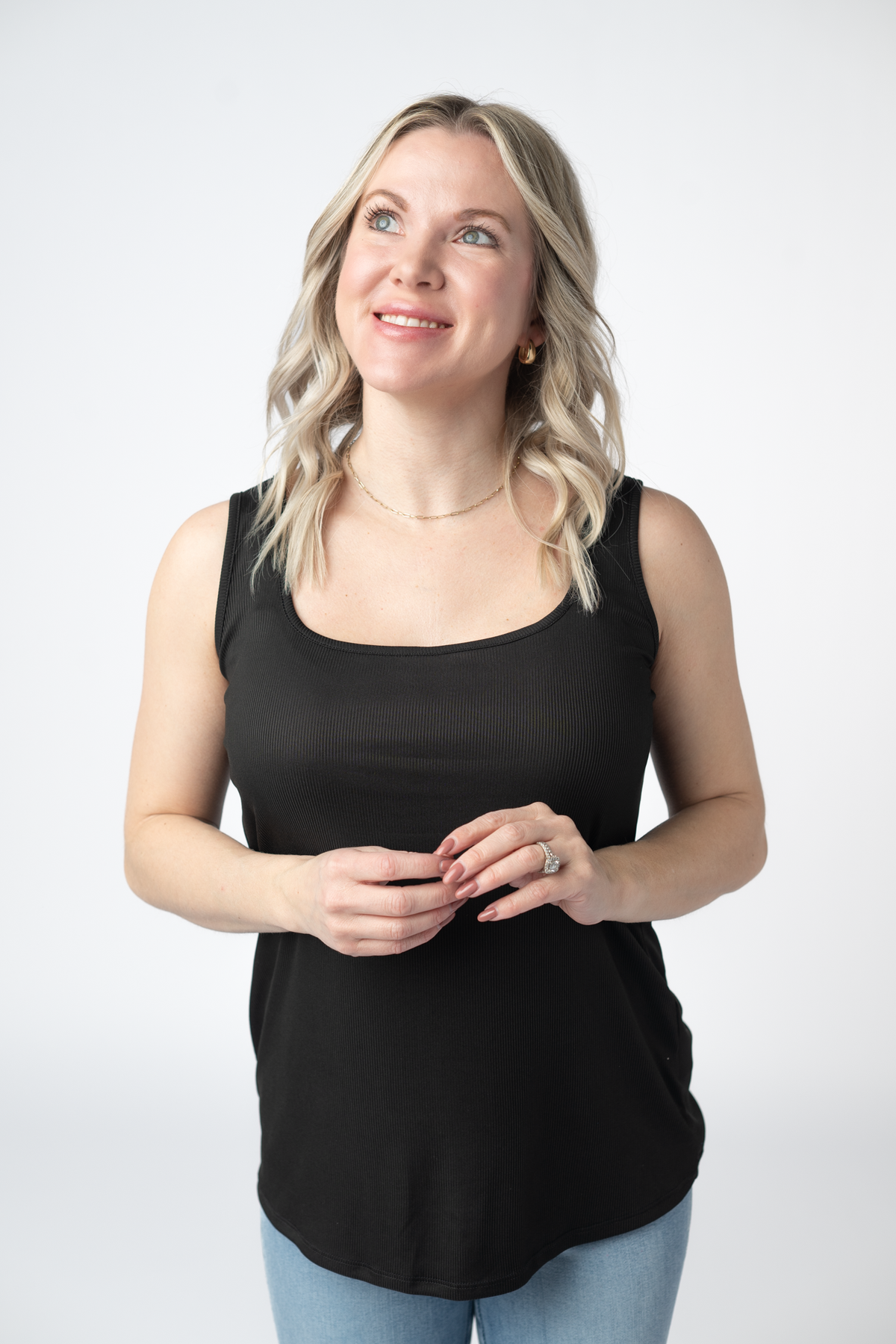 Rachel Ribbed Tank - Black-tank-Villari Chic, women's online fashion boutique in Severna, Maryland