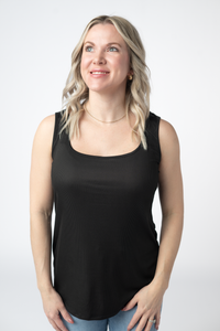 Rachel Ribbed Tank - Black-tank-Villari Chic, women's online fashion boutique in Severna, Maryland