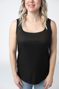 Rachel Ribbed Tank - Black-tank-Villari Chic, women's online fashion boutique in Severna, Maryland