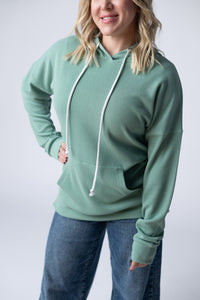 Kacey Ribbed Hoodie - Sage-clothing-Villari Chic, women's online fashion boutique in Severna, Maryland