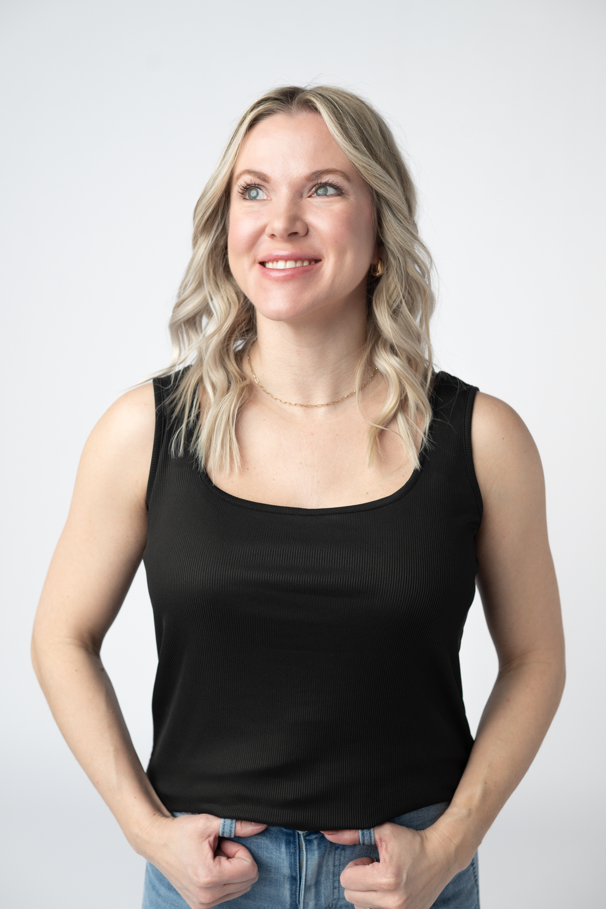 Rachel Ribbed Tank - Black-tank-Villari Chic, women's online fashion boutique in Severna, Maryland