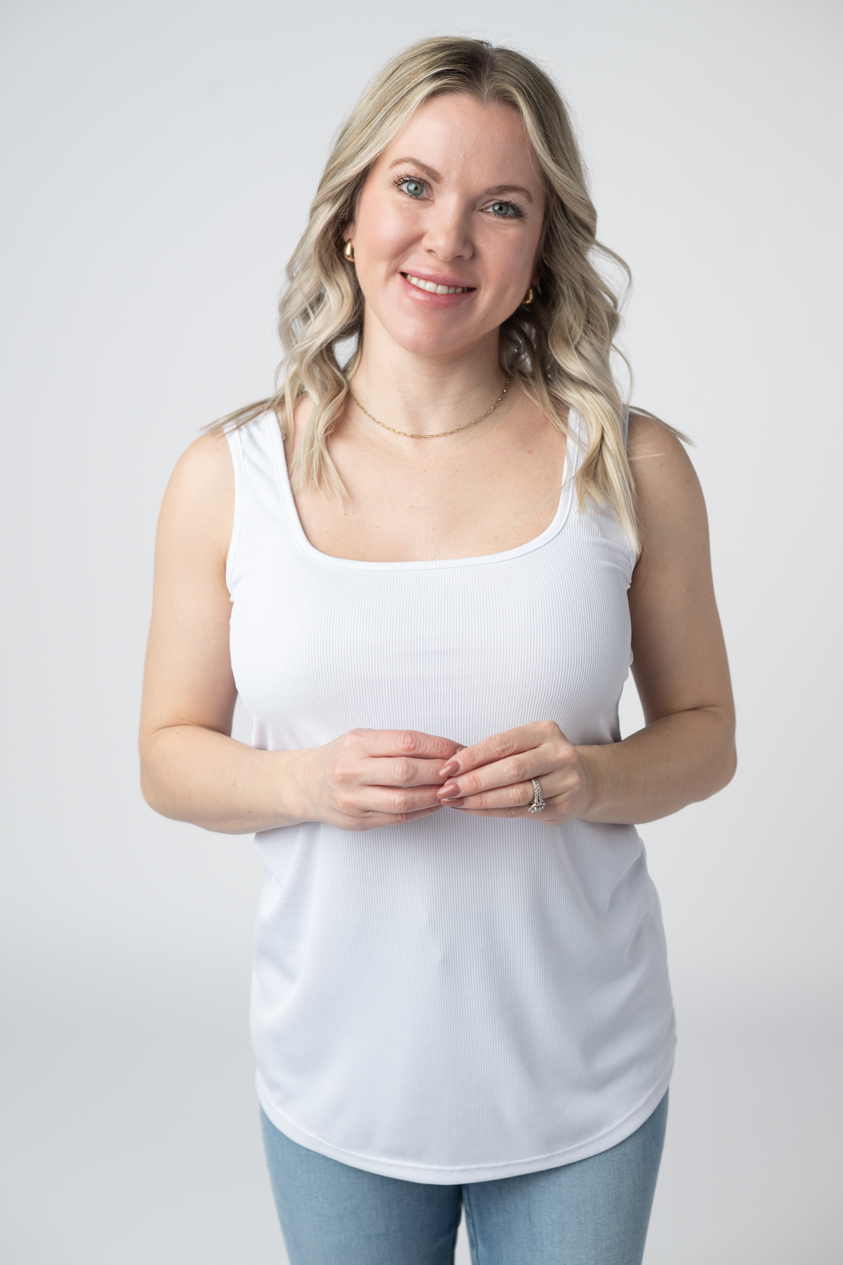 Rachel Ribbed Tank - White-tank-Villari Chic, women's online fashion boutique in Severna, Maryland