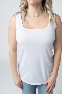 Rachel Ribbed Tank - White-tank-Villari Chic, women's online fashion boutique in Severna, Maryland