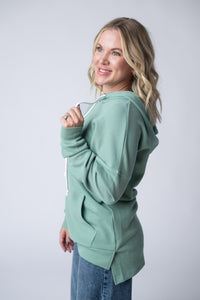 Kacey Ribbed Hoodie - Sage-clothing-Villari Chic, women's online fashion boutique in Severna, Maryland