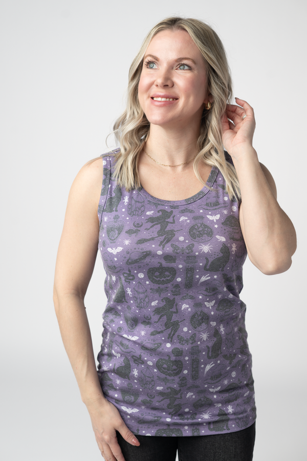 Ava Tank - I Put A Spell On You-tank-Villari Chic, women's online fashion boutique in Severna, Maryland