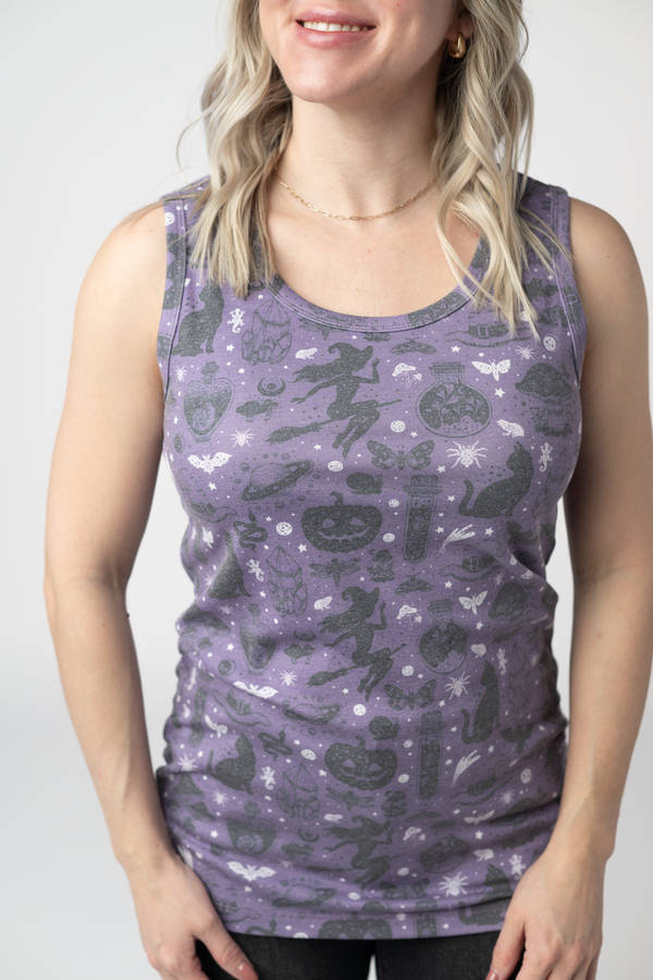 Ava Tank - I Put A Spell On You-tank-Villari Chic, women's online fashion boutique in Severna, Maryland