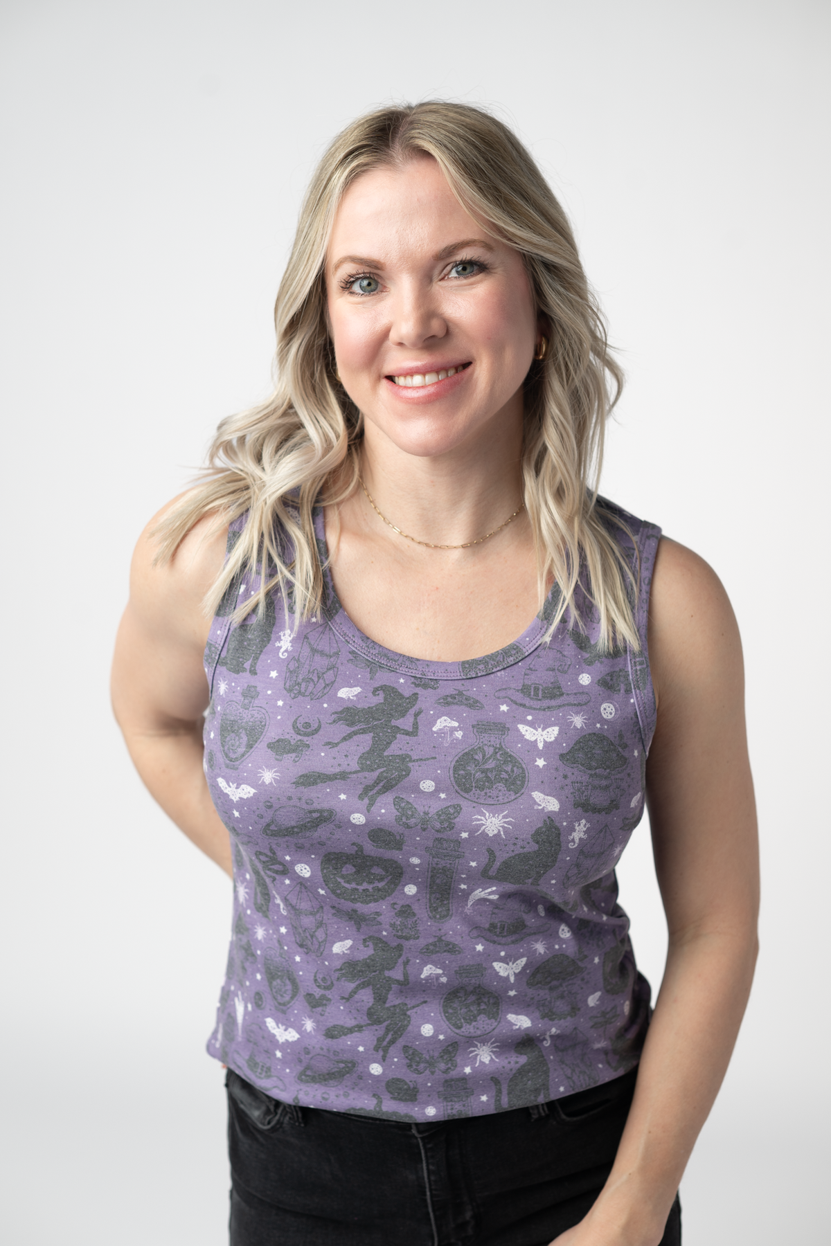 Ava Tank - I Put A Spell On You-tank-Villari Chic, women's online fashion boutique in Severna, Maryland