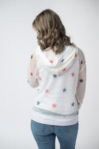 American Stars Mesh Hoodie-hoodie-Villari Chic, women's online fashion boutique in Severna, Maryland