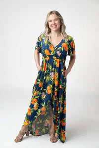 Harley High-Low Dress - Navy Citrus-dress-Villari Chic, women's online fashion boutique in Severna, Maryland