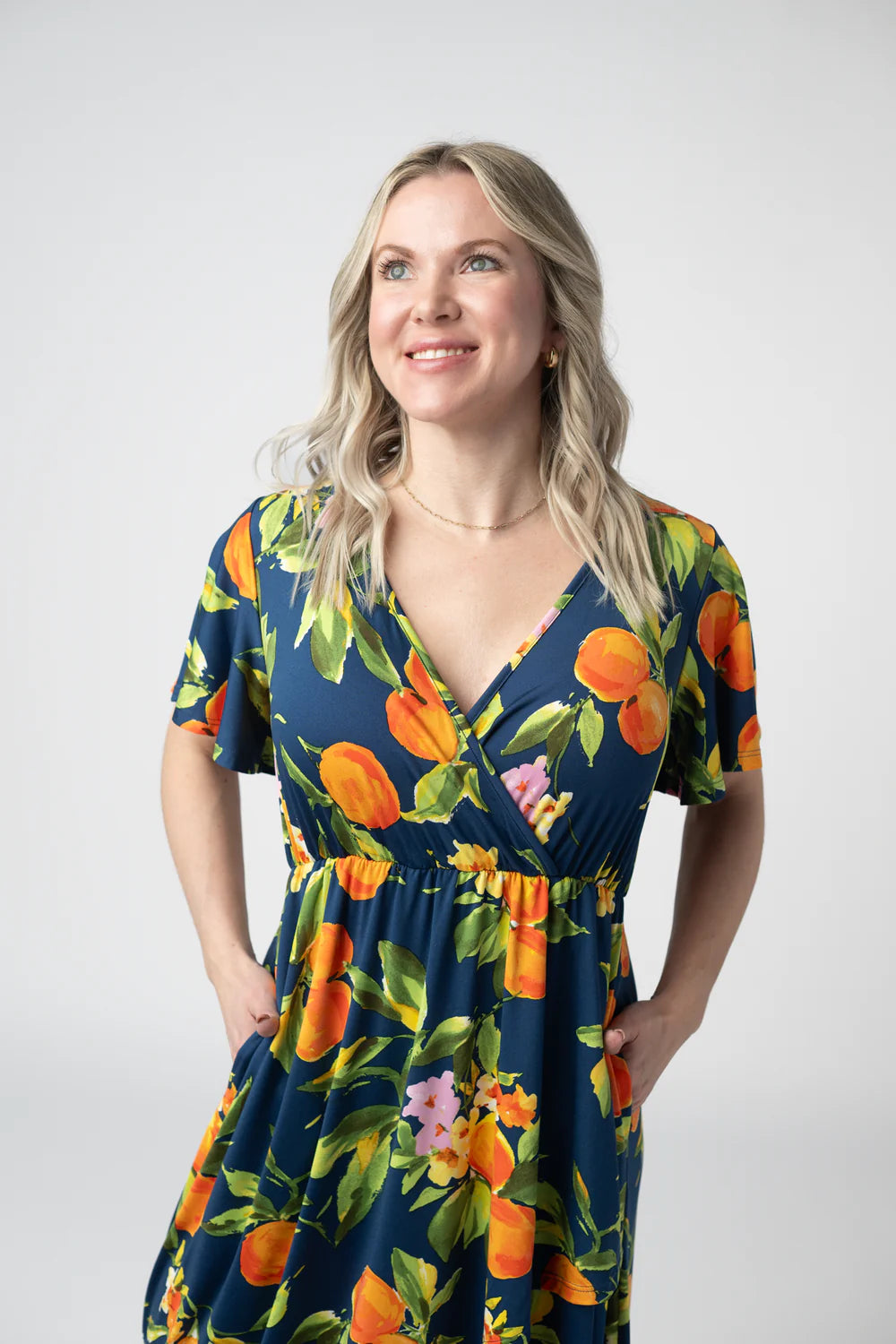 Harley High-Low Dress - Navy Citrus-dress-Villari Chic, women's online fashion boutique in Severna, Maryland