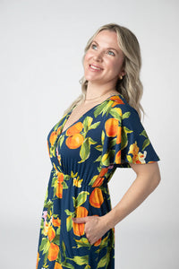 Harley High-Low Dress - Navy Citrus-dress-Villari Chic, women's online fashion boutique in Severna, Maryland