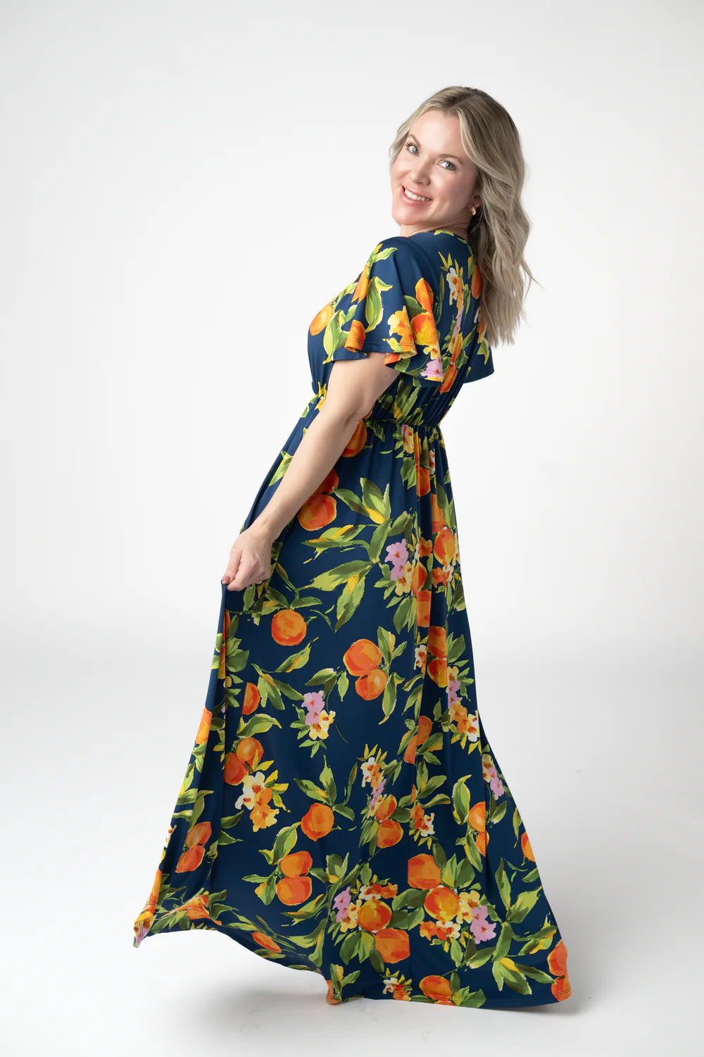 Harley High-Low Dress - Navy Citrus-dress-Villari Chic, women's online fashion boutique in Severna, Maryland