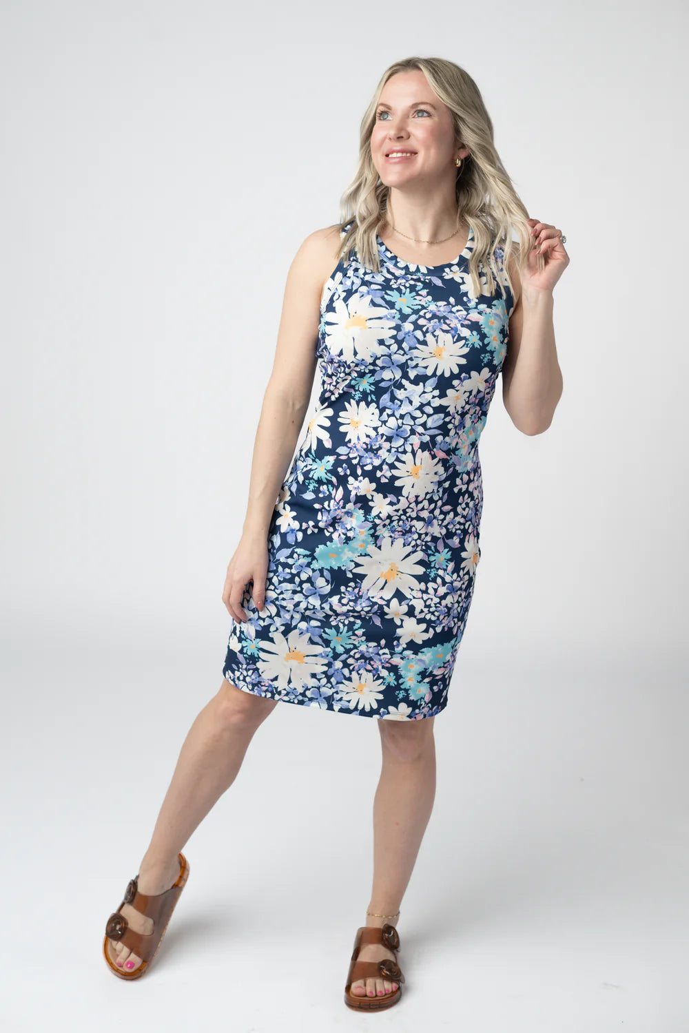 Mariah Ribbed Dress - Daisy Blues-dress-Villari Chic, women's online fashion boutique in Severna, Maryland