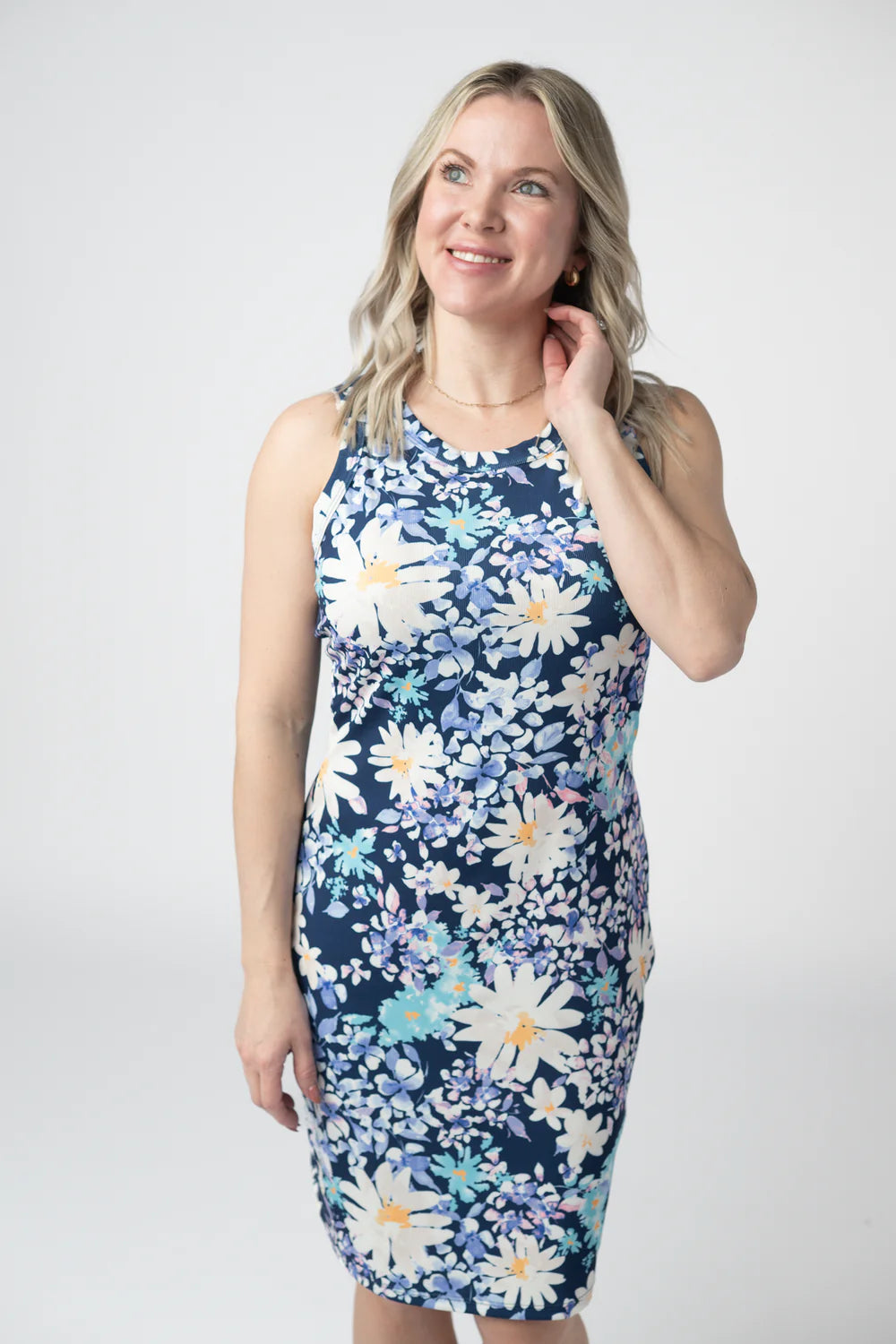 Mariah Ribbed Dress - Daisy Blues-dress-Villari Chic, women's online fashion boutique in Severna, Maryland