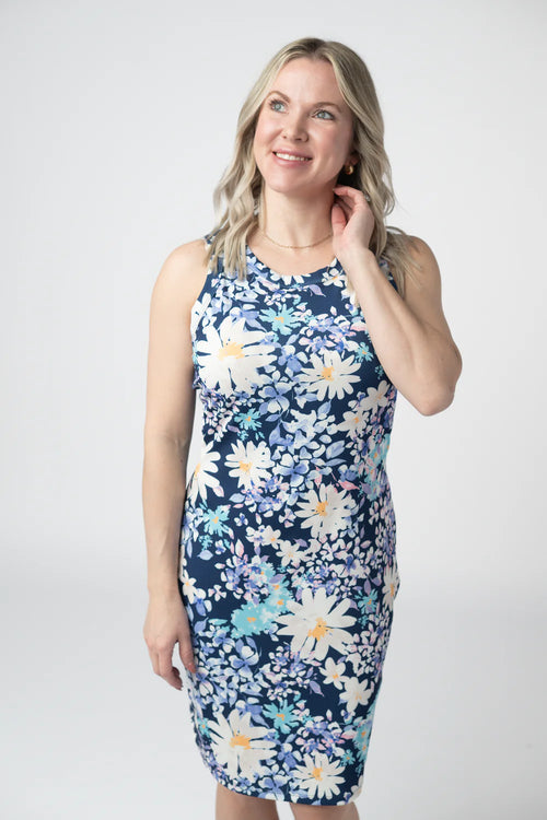 Mariah Ribbed Dress - Daisy Blues-dress-Villari Chic, women's online fashion boutique in Severna, Maryland