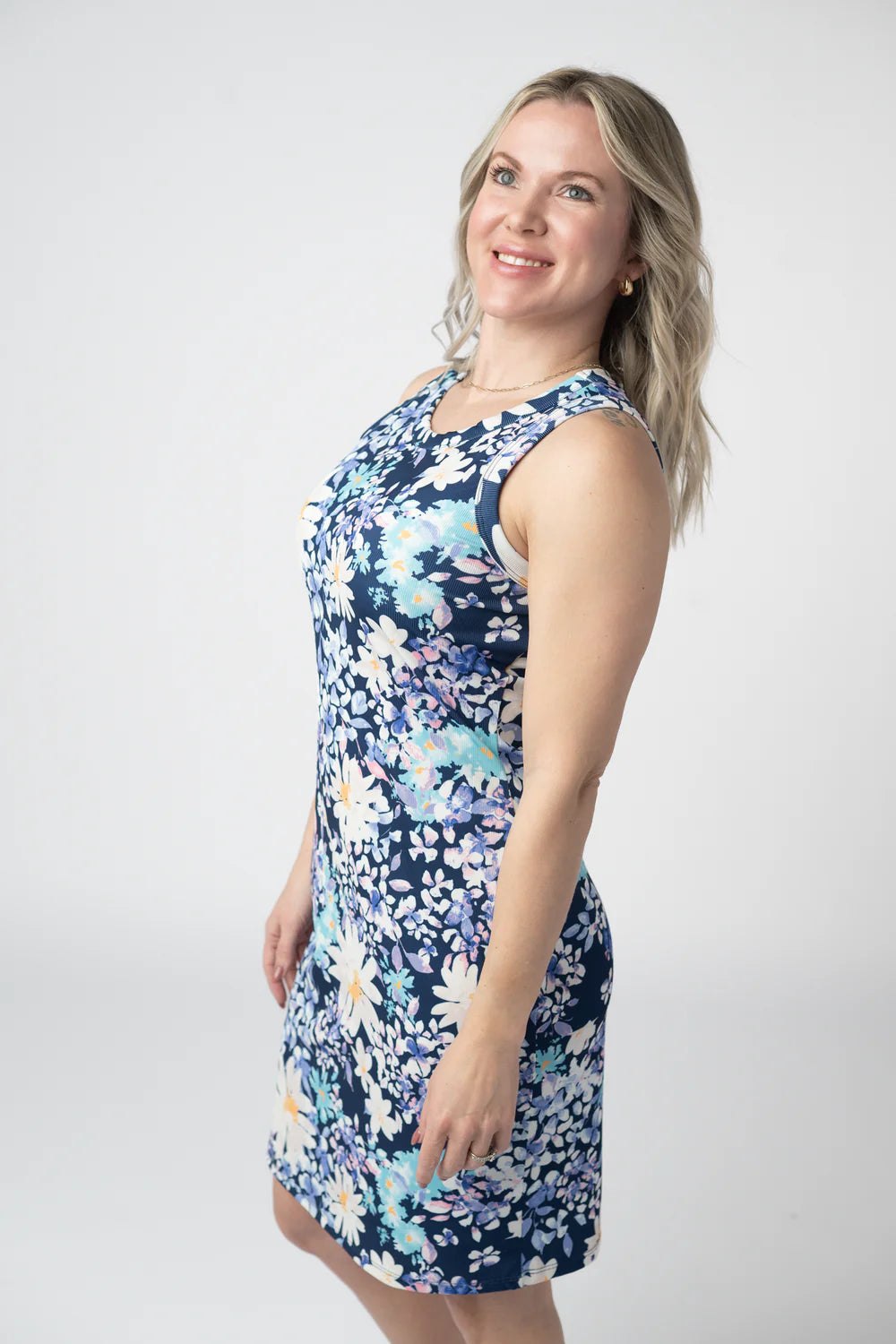 Mariah Ribbed Dress - Daisy Blues-dress-Villari Chic, women's online fashion boutique in Severna, Maryland