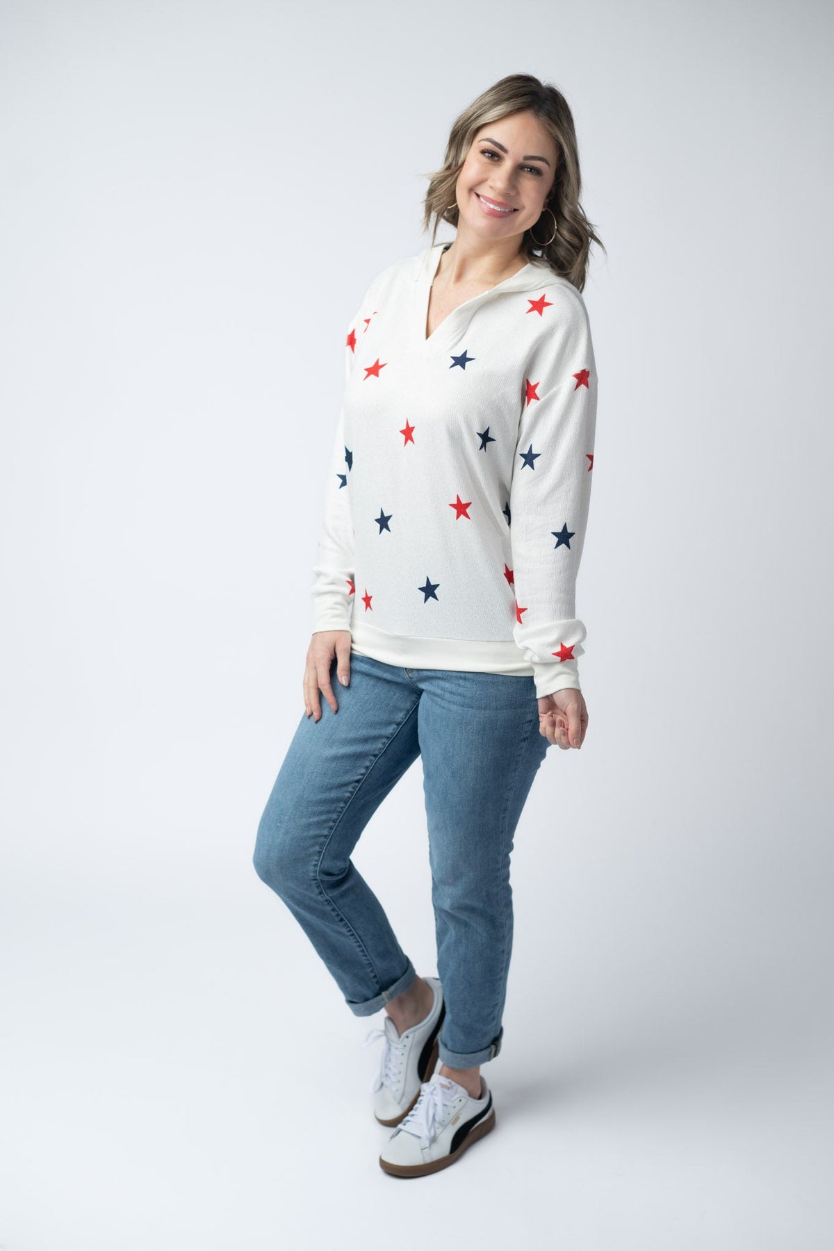 American Stars Hoodie-hoodie-Villari Chic, women's online fashion boutique in Severna, Maryland