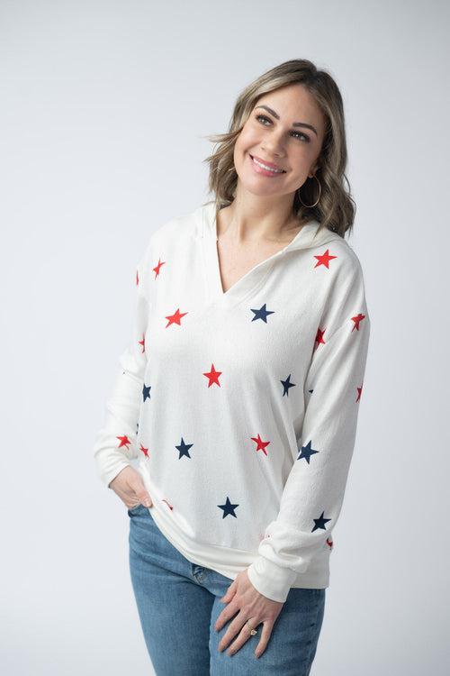 American Stars Hoodie-hoodie-Villari Chic, women's online fashion boutique in Severna, Maryland