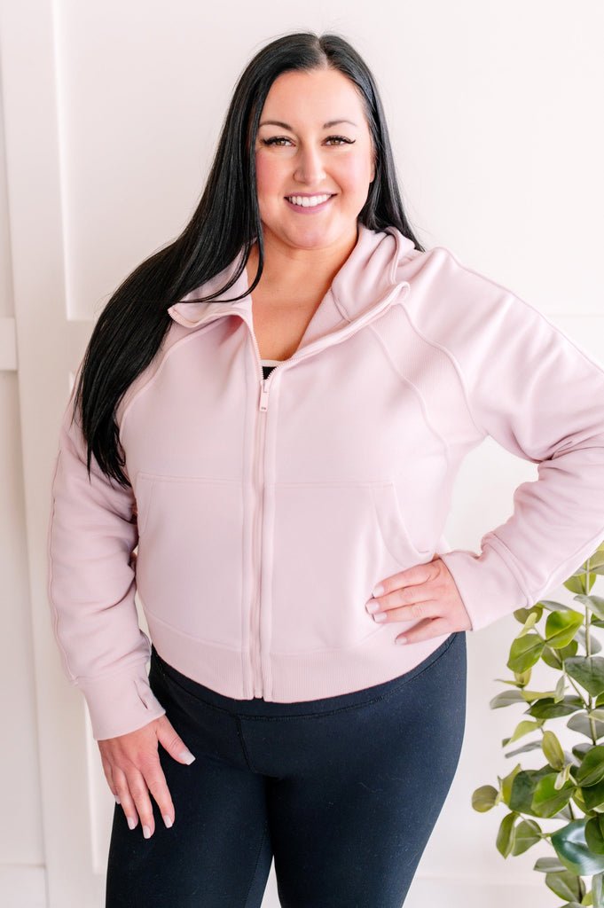 Scuba Style Hoodie in Soft Pink-Villari Chic, women's online fashion boutique in Severna, Maryland
