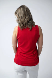 Mila Zipper Tank - Red-clothing-Villari Chic, women's online fashion boutique in Severna, Maryland