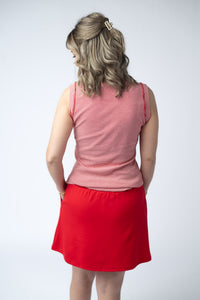 Serena Luxe Skort - Red-skirts-Villari Chic, women's online fashion boutique in Severna, Maryland