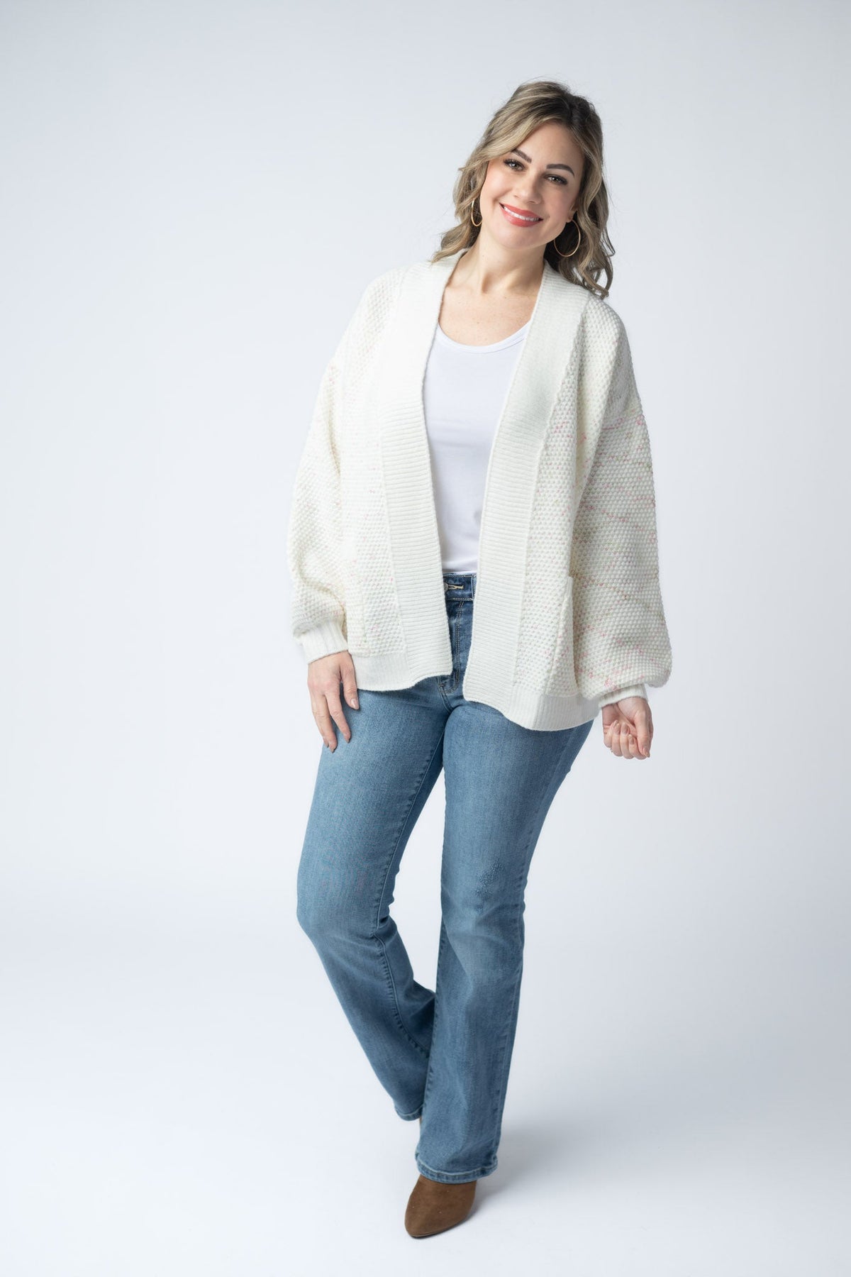 Kinsley Cardigan - Pink and Green Mix-Cardigan-Villari Chic, women's online fashion boutique in Severna, Maryland