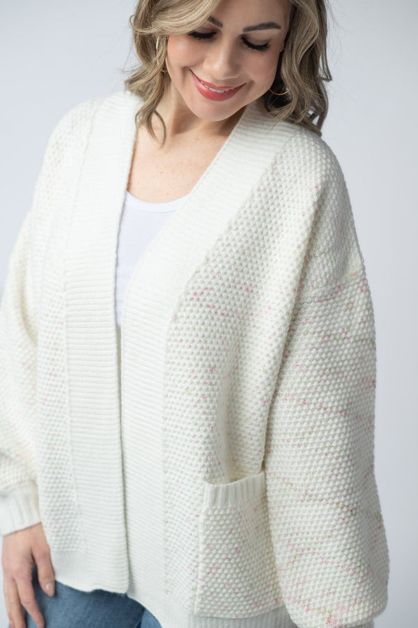Kinsley Cardigan - Pink and Green Mix-Cardigan-Villari Chic, women's online fashion boutique in Severna, Maryland