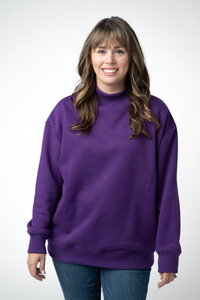 Marley Mock Neck Sweatshirt - Purple-Sweatshirt-Villari Chic, women's online fashion boutique in Severna, Maryland