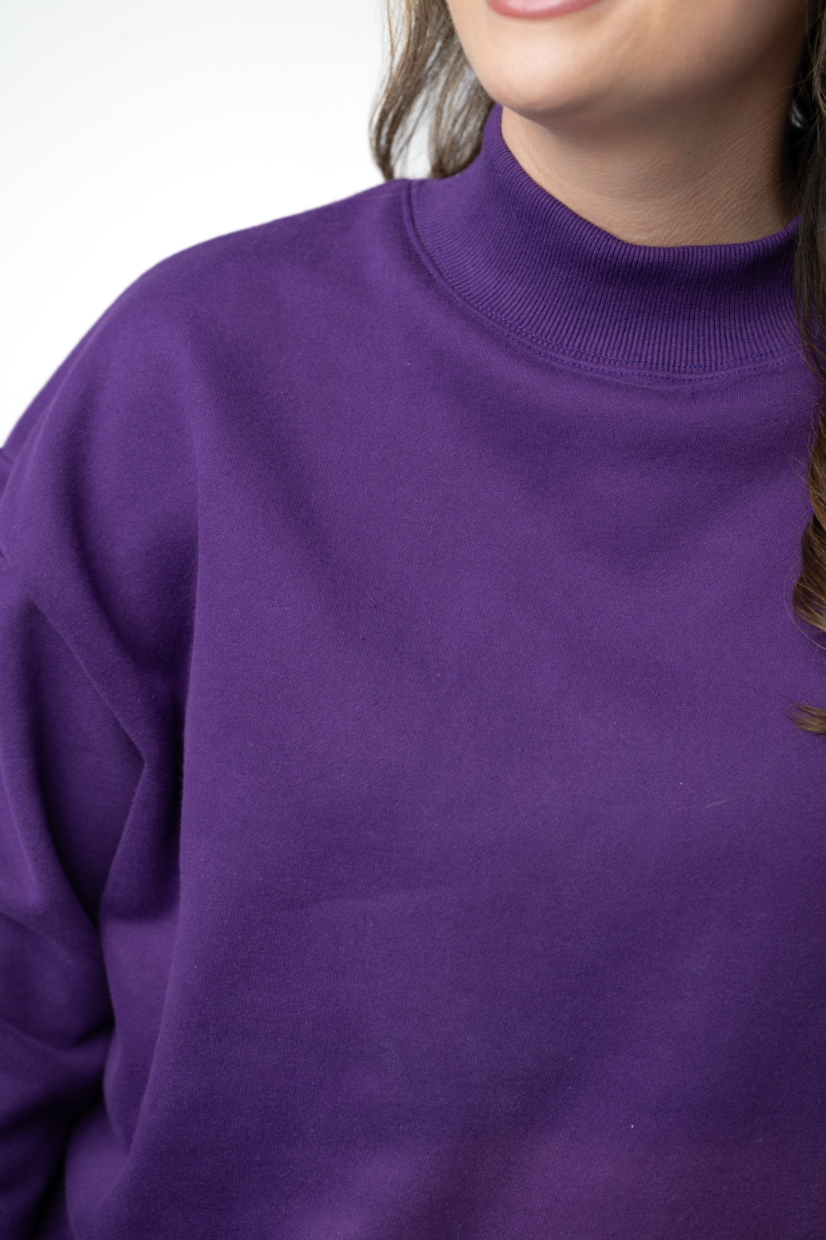Marley Mock Neck Sweatshirt - Purple-Sweatshirt-Villari Chic, women's online fashion boutique in Severna, Maryland