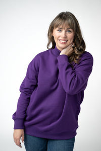 Marley Mock Neck Sweatshirt - Purple-Sweatshirt-Villari Chic, women's online fashion boutique in Severna, Maryland