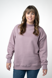 Marley Mock Neck Sweatshirt - Mauve-Sweatshirt-Villari Chic, women's online fashion boutique in Severna, Maryland