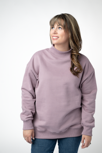 Marley Mock Neck Sweatshirt - Mauve-Sweatshirt-Villari Chic, women's online fashion boutique in Severna, Maryland