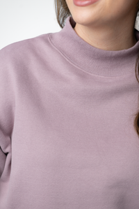 Marley Mock Neck Sweatshirt - Mauve-Sweatshirt-Villari Chic, women's online fashion boutique in Severna, Maryland