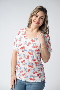 Chloe Cozy Top - Patriotic Cherries-Tops-Villari Chic, women's online fashion boutique in Severna, Maryland